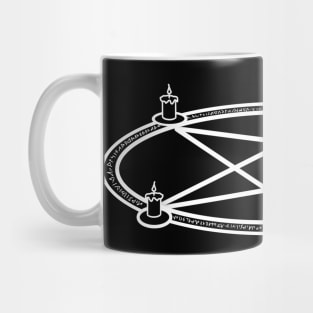 summoning candles | Summoning Circle | pentagram Mug